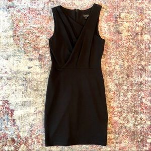 Topshop Black Asymmetrical Textured Cocktail Dress